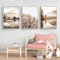 LPFNSF Beige Wohndekoration Plakat, Moderne Schilfpflanze Dekoration Landschaftsmalerei, Schlafzimmer, Wohnzimmer, Büro Hintergrund Wanddekoration Plakat, Rahmenlos (Stil 6,50x70cm*3)