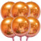 VIKY® 6 Stück Folienballon Geburtstag, 22 Zoll 4D Luftballons Geburtstag Helium Ballon Orange, Kindergeburtstag Deko Luftballon, Party Deko Ballons für Geburtstags, Graduation, Einschulung, Rente Deko