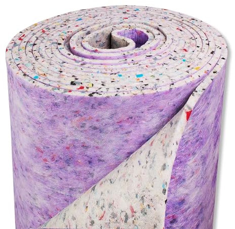 A2Z FLOORS Carpet Underlay 12mm Thick PU Rolls – Total Area Mat With Sound Insulation, Eco-Friendly Material – Easy Install & Customizable – UK Manufactured Quality Luxury Feel (25m² Total Area)