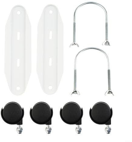 FUBESK Paquete de 2 soportes para calentador eléctrico, rueda de radiador de aceite, soporte de polea móvil especial, soporte de polea móvil especial para calentadores eléctricos (negro)