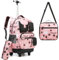 HTgroce Schulranzen Trolley Mädchen Rolling Backpack for Girls Rucksack Mit Rollen Schulrucksack Zum Ziehen 5. klasse