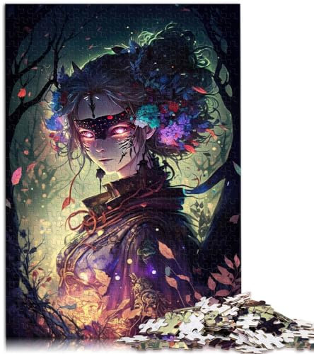 1000 Adult Pieces Jigsaw Puzzle，Manga Girl，for Adults & Kids Age 12 Up Wooden Jigsaw，Challenging Game Gifts，Size：50x75cm