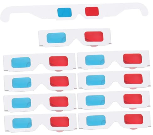 HOMSFOU 40stücke Pack Brillen Für Filme Rote Und Blaue Effekt-Brillen Leichte Tragbare Für Zuhause Für Anaglyphen-Fotos