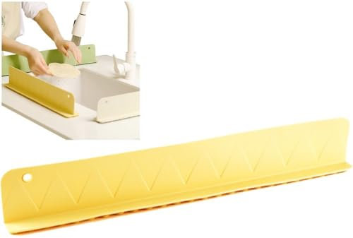 Glixoft Silicone Water Guard Kitchen Sink Guard Sink Backsplash Protector Sink Accessories for Bathroom Kitchen