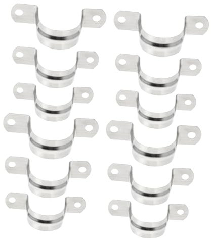 Hoement 36St Rohrschelle Klempnerklemmen Wasserklemme Schlauchständer Wandlaminierung Rohre schlauchhalter schlauchklemmen Rohrsattelschelle Rohrband-Spannklemme Rostfreier Stahl Silver