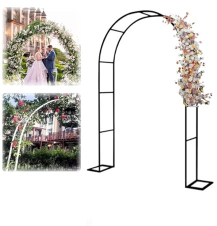 O·Lankeji Rosenbogen Metall, Stabil, Schwarz, Halbkreisförmig, 240cm (W240x)