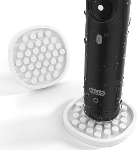 Siegvoll Pack of 2 Toothbrush Holders for Oral-B, iO, Philips Sonicare, etc. Compact Coaster for Electric Toothbrushes | Silicone Toothbrush Drip Tray | Easy to Clean (White)