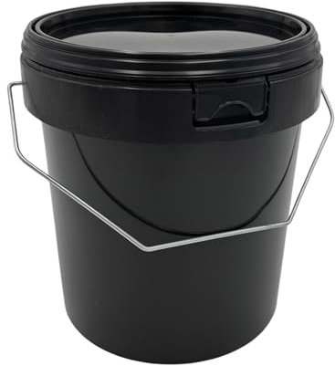 MacFly Seau en plastique avec couvercle – Seau à peinture vide pour la maison, récipients en plastique avec couvercle, récipient hermétique, poubelle, non alimentaire, seau 5 litres