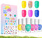 DMQ Nail Polish Set for Kids, 6Pcs Rainbow Colors Kids Nail Varnish Set, Non-Toxic Peel-Off Children Glitter Nail Polish Kit, Quick Dry Water-Based Kids Nail Paint Gel Gifts for Girls Birthday