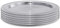 Piattini da 6 pezzi – piatti in acciaio inox argento spazzolato Ø 30 cm – Piattino decorativo per matrimonio, Natale – Piatti riutilizzabili – B-Ware