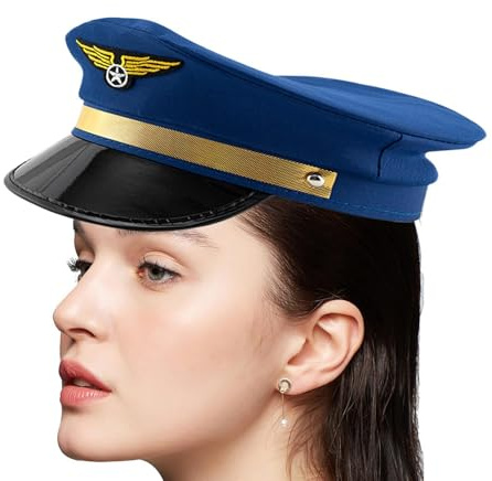 Navy Captain Hat - Women Cap - Captain Hat Sailor Marine Admiral Caps for Halloween Costume Cosplay Party Accessory