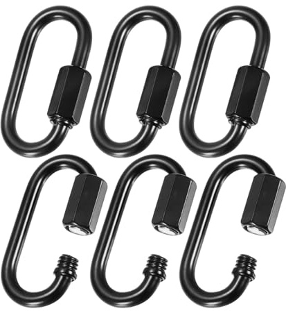M METERXITY Chain Quick Links Electroplated Iron Heavy Chain Connector Link | for Traveling Equipment Hiking Hammock Hanging, Weight Capacity Screw Locking Clips