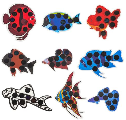 BESPORTBLE 27stücke Teiliges Aquarium Thermometer Aufkleber Flüssigkristall-temperaturmessung Für Fischtanks Einfach Ablesbar Selbstklebend Für Präzise Wassertemperaturüberwachung