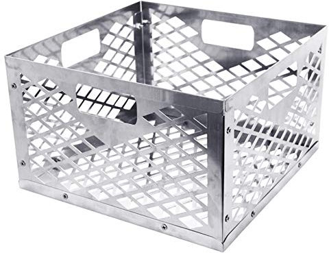 Stainless Steel Charcoal Basket for Offset Smoker Grill Durable Firebox Basket for Charcoal 30x30x20cm
