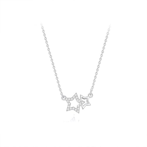 XFSRG Collana Donna in Argento 925 con Ciondolo a Stella Elegante Gioiello per Compleanno e Occasioni Speciali