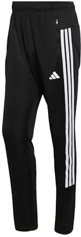 adidas Homme Workout Essentials All-Set 3-Stripes Knit Pants, Black/White, M
