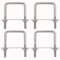 duoyif Boulons en U Carré 60 mm x 90 mm 4 Pcs U-Bolts M8, Diamètre intérieur 60 mm, U-Boulon en 304 Acier Inoxydable avec Écrou Cadre et Rondelle, Boulons de Serrage pour Fixation Tuyaus (M8-60x90mm)