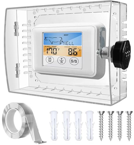 Clear Thermostat Lock Box with Combination Lock Set Wall Mount Thermostat Covers for Enhances Security and Protective