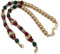 Adjustable Brass Metal Rope Dori – Pearl Necklace Back Thread for Silk Thread, Terracotta & Quilling Jewellery – Traditional Necklace Cord (Gold BEDS Stone)