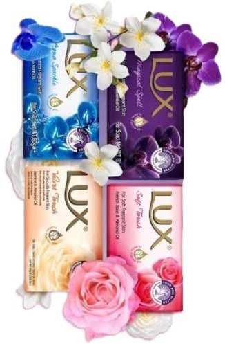 LUX -Soap Bar - Indulgent Skincare for Face, Hands & Body - Enriched for Smooth, Radiant Skin - Gentle Daily Bath & Shower Soap w/Fresh Fragrance - Men & Women - 80g x 12 (Multi Scent (Pack of 4))