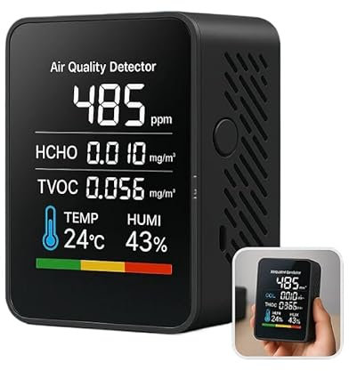 AirSense Pro CO2 Carbon Dioxide Monitor Air Quality Detector | Real-Time Alerts - Air Quality Monitor - for Clean Air Orthopulse