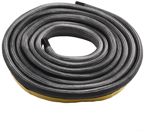 babominimer Hochtemperatur-Ofenseil, Türdichtung, 10 mm x 18 mm, schwarze Glasfaser, hitzebeständige Dichtschnur für Holzofen, Ofen, Kamin, Ersatzteile, widersteht (2 m)