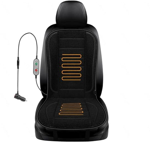 BesBet Sitzkissen für Auto, Winter 𝐒𝐢𝐭𝒛𝒉𝐞𝐢𝒛𝐮𝒏𝒈 𝐀𝐮𝐭𝐨 Bequemer Sitzauflage Auto LKW,SUV Oder Transporter 1 Stück,C-Sherpa