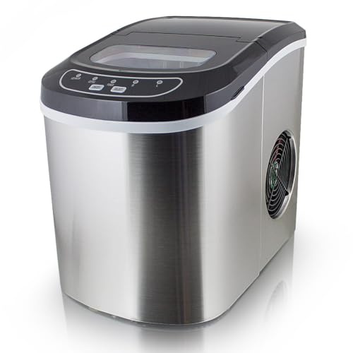 Eiswürfelmaschine Eiswürfelbereiter Eiswürfel Ice Maker EIS Maschine Icemaker (Edel Stahl)