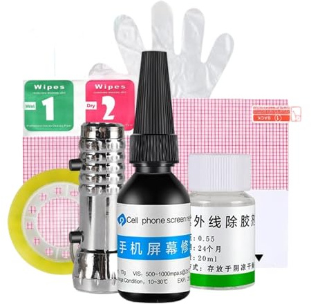Yulokdwi Display Reparatur Set Kratzer Entferner UV Kleber Für Handy, Flüssiger Bildschirmschutz, Handy Display Kratzentferner, Füllt Risse Sprünge Smartphone Tablet Smartwatch Macht Kratzer