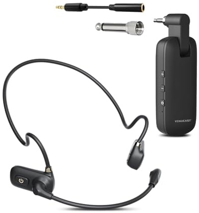 Venucast Freemic W - Wireless Heaset Microphone System for Clear Voice | Easy Everyday Setup, Reliable Performance and Comfortable Use