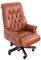 Vintage Line Bürosessel Belford Leder Mocha Chesterfield-Knopfmuster Ledersessel Bürostuhl