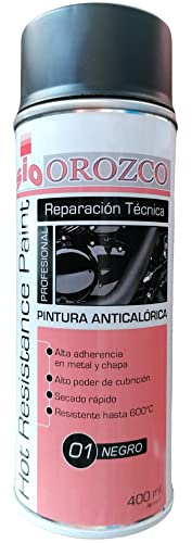 SIO Vernice Termoresistente Spray Nero 400ml – Resistente fino a 600°C – Vernice Alta Temperatura per Marmitte, Motori, Stufe e Barbecue – Asciugatura Rapida, Finitura Opaca Antiruggine Professionale