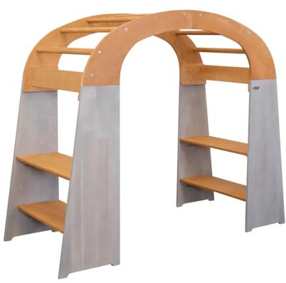 Outdoor-Kinder-Spielhaus 1060 | Draußen-Kindergarten-Spielständer | Massives Fichte-Tannenholz | Outdoor-Lasur
