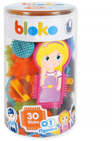 BLOKO - Tube von 30 1 Überraschungs-Sammelfigur - Ab 12 Monaten Konstruktionsspielzeug 1. Alter - 503573