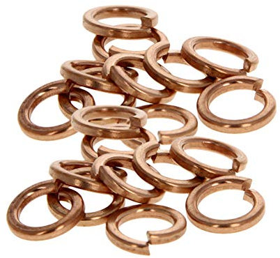 MroMax Rondelle plate en cuivre 0,6 x 0,2 cm (diamètre intérieur x largeur) pour boulon à vis, couleur bronze 10 pièces