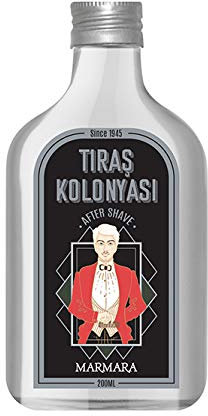 Marmara BARBER Eau de Cologne Herren 200ml im Glas Flacon After Shave Men Duftwasser Rasierwasser Männer, Erfrischt kühlt Duft Herren,Desinfizierend, Kolonya Traditionell Klassich Herb (Since 1945)