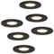 HOFTRONIC - 6er Venezia LED Einbaustrahler Flach 45mm Schwarz 230V - IP65 Wasserdicht - 6W 650 Lumen - 2700K Extra Warmweiß - Dimmbar Spots für Badezimmer, Außenbereich, Küche, Wohnzimmer