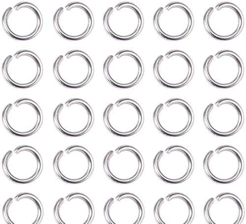 Angel Malone Super Strong Stainless Steel Jump Rings Jewellery Making Findings - UK Seller (100pcs 5mm x 1mm)