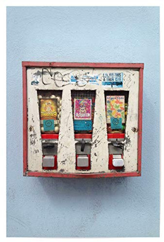 artboxONE Poster 75x50 cm Rock The Kitchen Blue Dreams - Bild Kaugummiautomat 80er 90er
