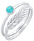 Elli Ring Damen Set Feder Howlith Türkis Boho Sommer Trend in 925 Sterling Silber