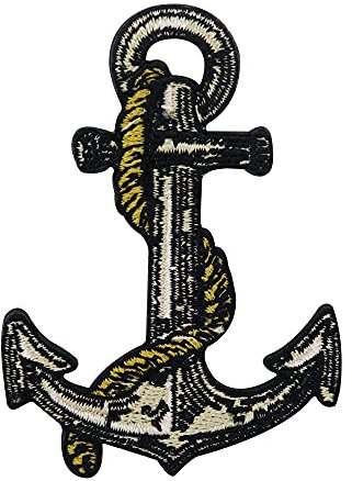 Finally Home Grauer Anker Patch zum Aufbügeln | Maritime Patches, Schiff & Boot Bügelflicken, Meer Bügelbild, Wasser Aufnäher