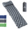 HIKENTURE Isomatte Camping kleines Packmaß Aufblasbare Luftmatratze Ultraleicht - Schlafmatte für Camping, Trekking, Backpacking (Grau mit Kissen)- Grey B4…