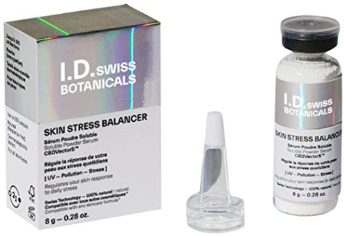 I.D. Swiss Botanicals Serum Poudre Soluble - Booster Visage Equilibrant - à Mélanger avec Soin Quotidien - Régulation et Protection de la Peau - Anti-Rougeurs - Vegan - 8g Blanc