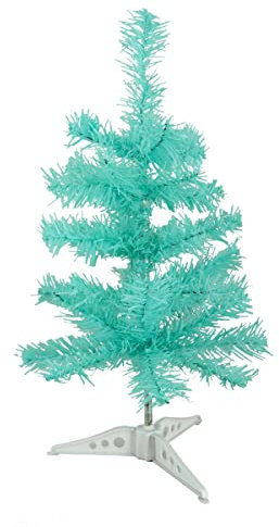 Mini árbol de Navidad artificial turquesa 45 cm