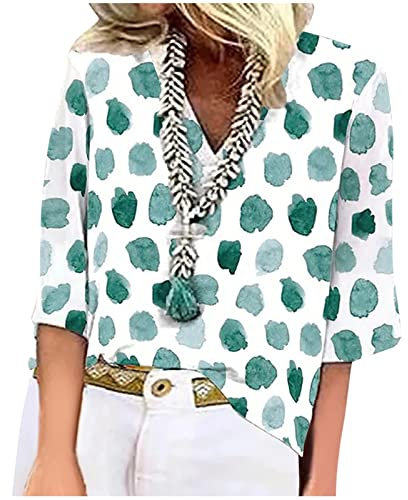 Blouse Jabot Haut Blanc Femme Chic Et Elegant Top Fine Bretelle Femme Chemisier Chemisier Turquoise Femme Chemisier XS Tops Femme Manches Longues Tuniques à Manches 3/4 pour Femmes Blouse