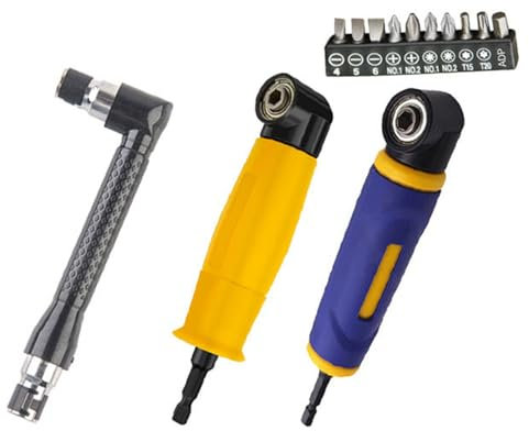 Embout à angle droit à 90 ° pour perceuse-visseuse, tournevis, porte-rallonge, adaptateur coin, mandrin électrique, outil de perçage d'angle 90 degrés