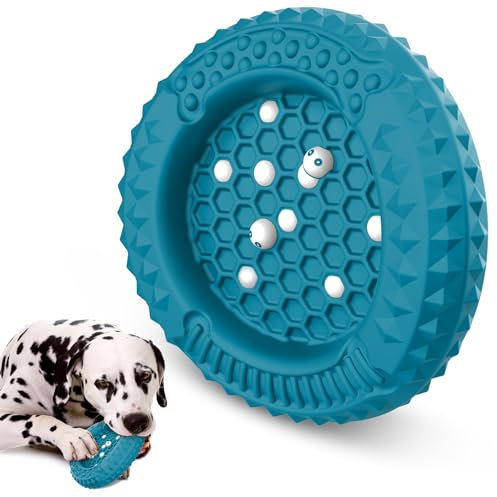 PcEoTllar Jouet Chien Indestructible pour Mâcher Agressif, Robuste Jouet pour Chiens de Moyenne et Grande Taille, Jouet Interactif à Mâcher en Caoutchouc Naturel Non Toxique, Vert