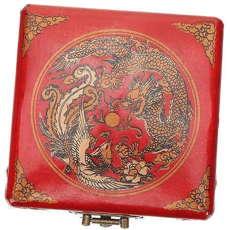MAGICLULU Holzschmuckschatulle Im Antiken Stil Chinesische Aufbewahrungsbox Für Schmuck Kleine Holzschatulle Mit Deckel Für Damen Schmuckorganizer Aus Holz Dekorative Box Zur Aufbewahrung