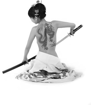 HMDKHI Japanische Bushido Poster Bilder, Ninjas Samurai Figuren Malerei, Mount Fuji Poster, Ohne Rahmen (JP-13,1Pcs-60x90cm)