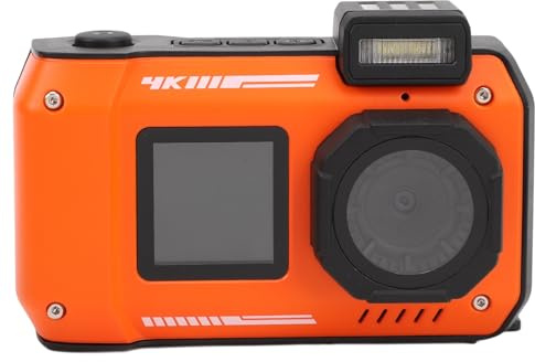 4K Unterwasserkamera, 33 Fuß wasserdichte Digitalkamera, 65 MP Autofokus Dual Screen Selfie Kamera, Staubdichte, Stoßfeste, Schwimmfähige Kamera, für Schnorchel- und Tauchsport